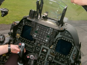 Inside the Harrier cockpit